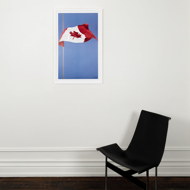 Art print of patriotic Canadian Flag by famous Canadian artist Charles Pachter, 1981.
