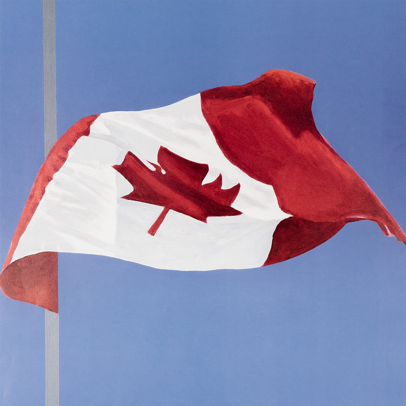 Art print of patriotic Canadian Flag by famous Canadian artist Charles Pachter, 1981.