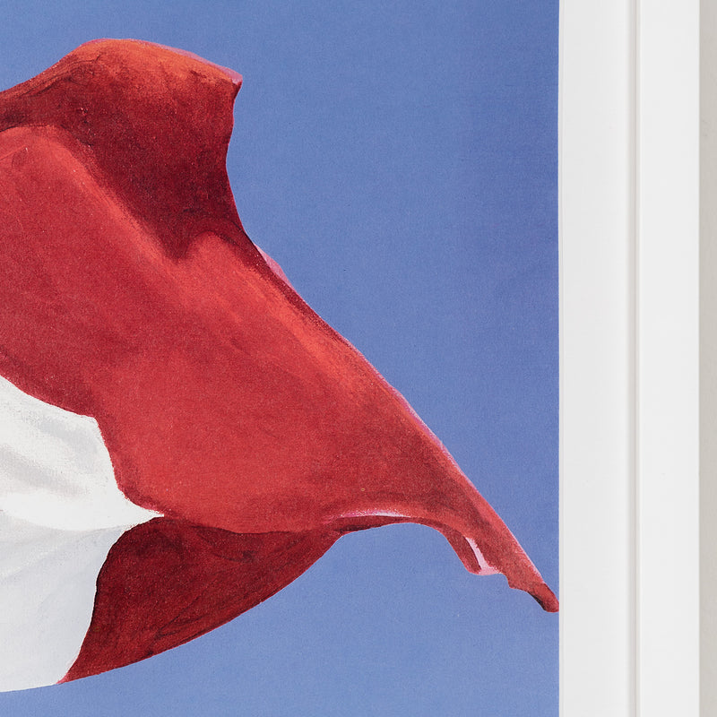 Art print of patriotic Canadian Flag by famous Canadian artist Charles Pachter, 1981.