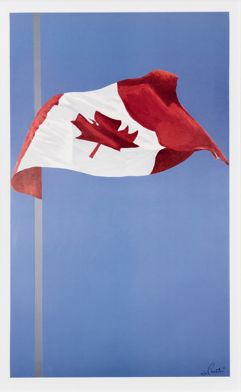Art print of patriotic Canadian Flag by famous Canadian artist Charles Pachter, 1981.