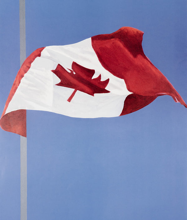 Art print of patriotic Canadian Flag by famous Canadian artist Charles Pachter, 1981.