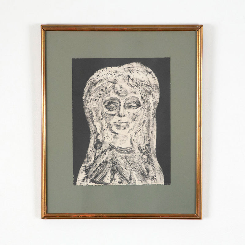 Charles Pachter "The Medium" 1962. Expressionist portrait, an early example from the artist's ouevre.
