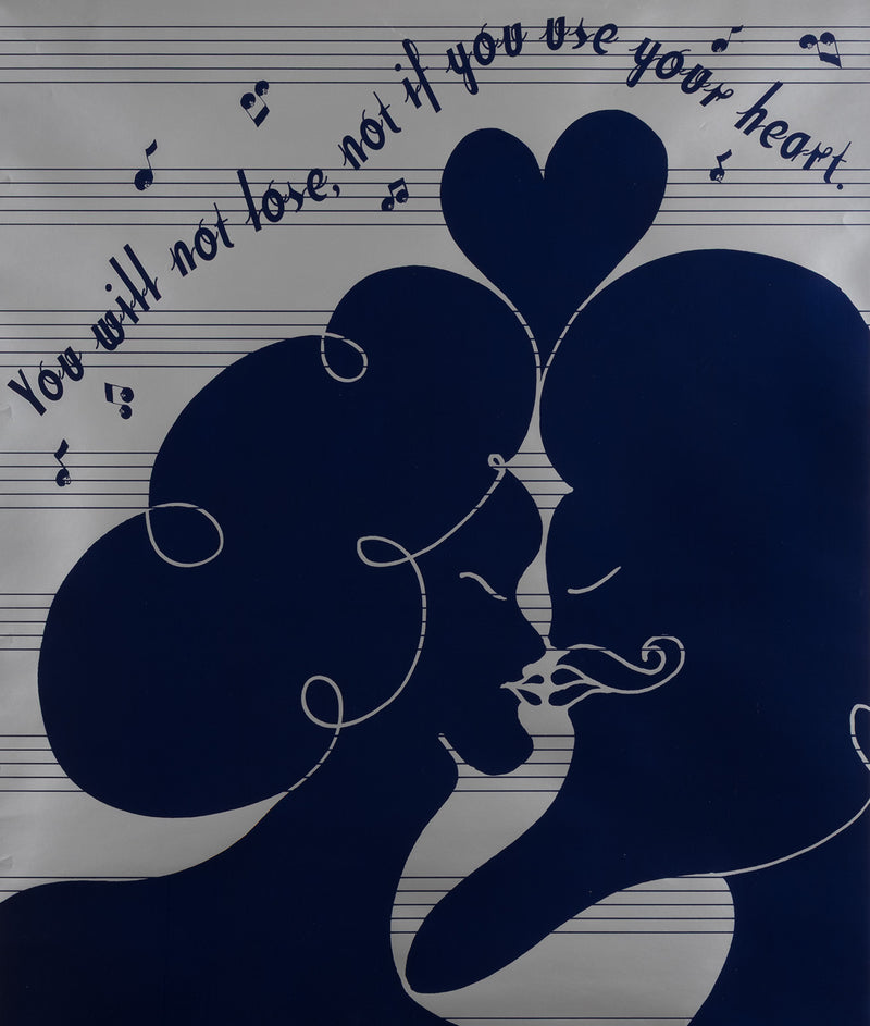 chris ofili you will not lose, not if you use your heart exhibition poster relief screenprint 2005 Hurricane KAtrina Relief Benefit limited edition open edition british artists YBA love collect ofili buy ofili sell ofili