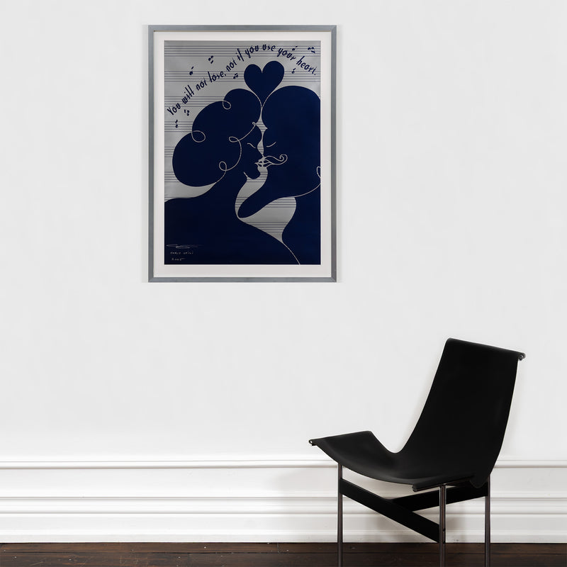 chris ofili you will not lose, not if you use your heart exhibition poster relief screenprint 2005 Hurricane KAtrina Relief Benefit limited edition open edition british artists YBA love collect ofili buy ofili sell ofili