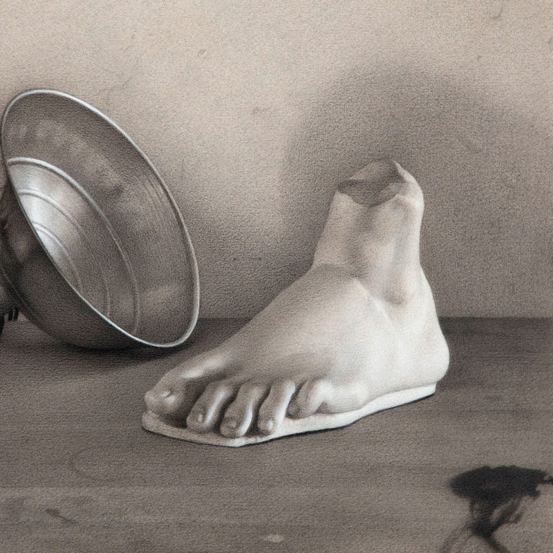 Claudio Bravo original pencil drawing, black and white. Completed in 1979. Available art for sale Caviar20 Art Gallery Toronto