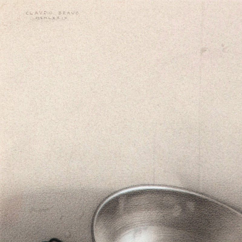 Claudio Bravo original pencil drawing, black and white. Completed in 1979. Available art for sale Caviar20 Art Gallery Toronto