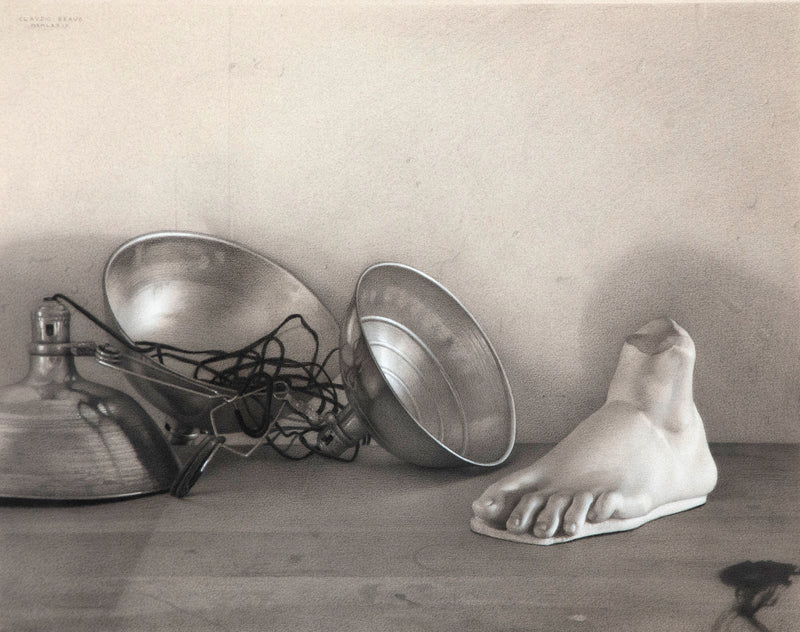Claudio Bravo original pencil drawing, black and white. Completed in 1979. Available art for sale Caviar20 Art Gallery Toronto