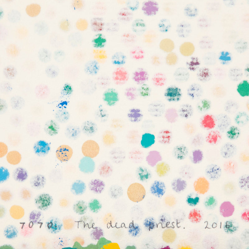 Damien Hirst "The Currency" painting, 2021. The painting is comprised of heavily condensed dots that overlap and sprawl across the sheet. This work is the artist's first NFT.