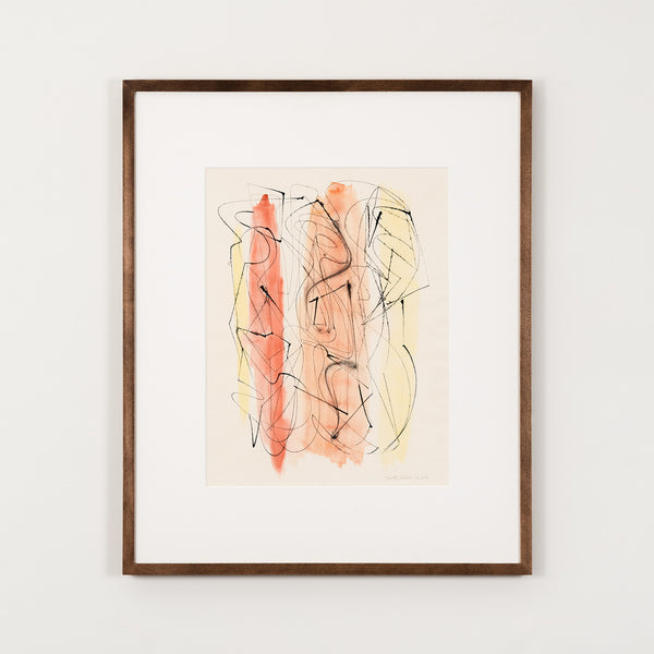 American woman artist Dorothy Dehner “Untitled (Three Figures)” Ink and watercolor on paper, 1953