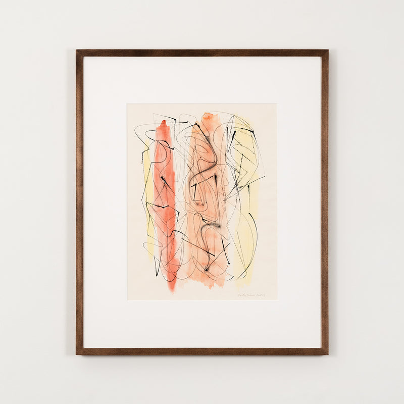 American woman artist Dorothy Dehner “Untitled (Three Figures)” Ink and watercolor on paper, 1953