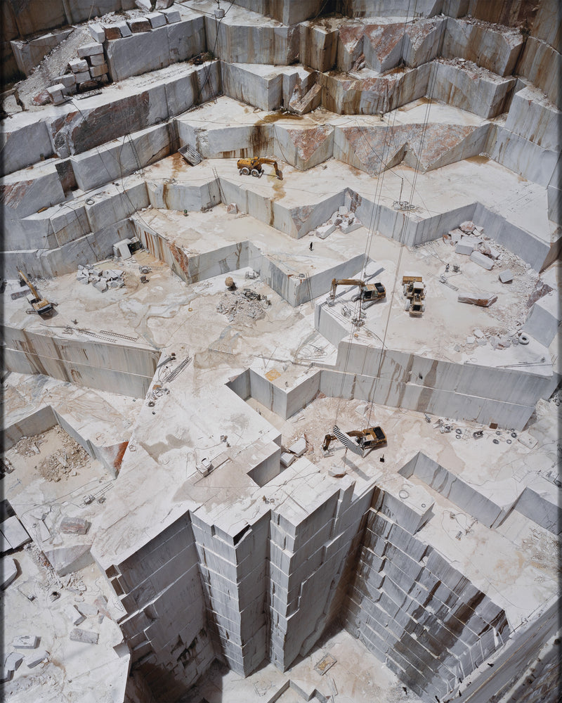 Edward Burtynsky Iberia Quarries #3 large size photograph portugal contemporary photography marble quarry topographic photography documentary travel photography collect buy sell burtynsky photography artwork contemporary climate change global warming