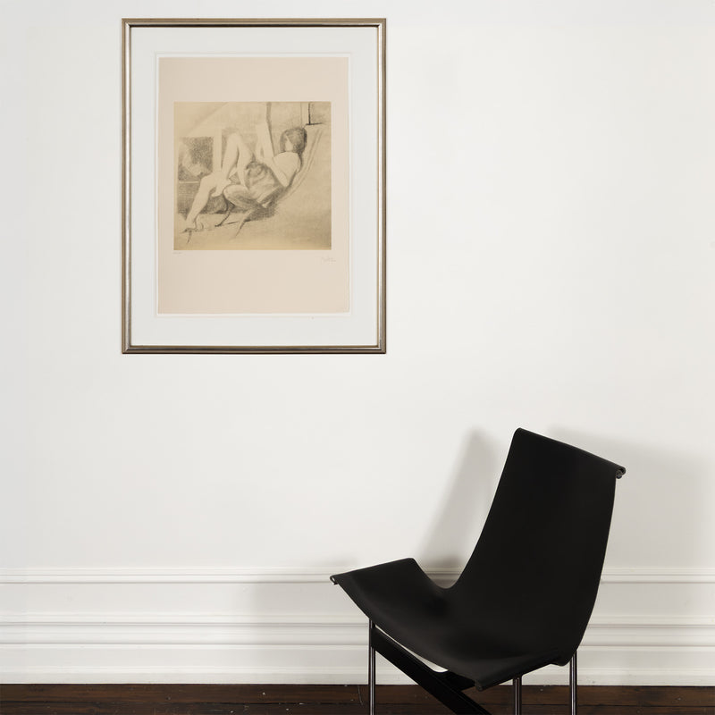 balthus young girl reading jeune fille assise 1994 lithograph portrait blurred french artist dessins portfolio collect buy sell balthus artwork 