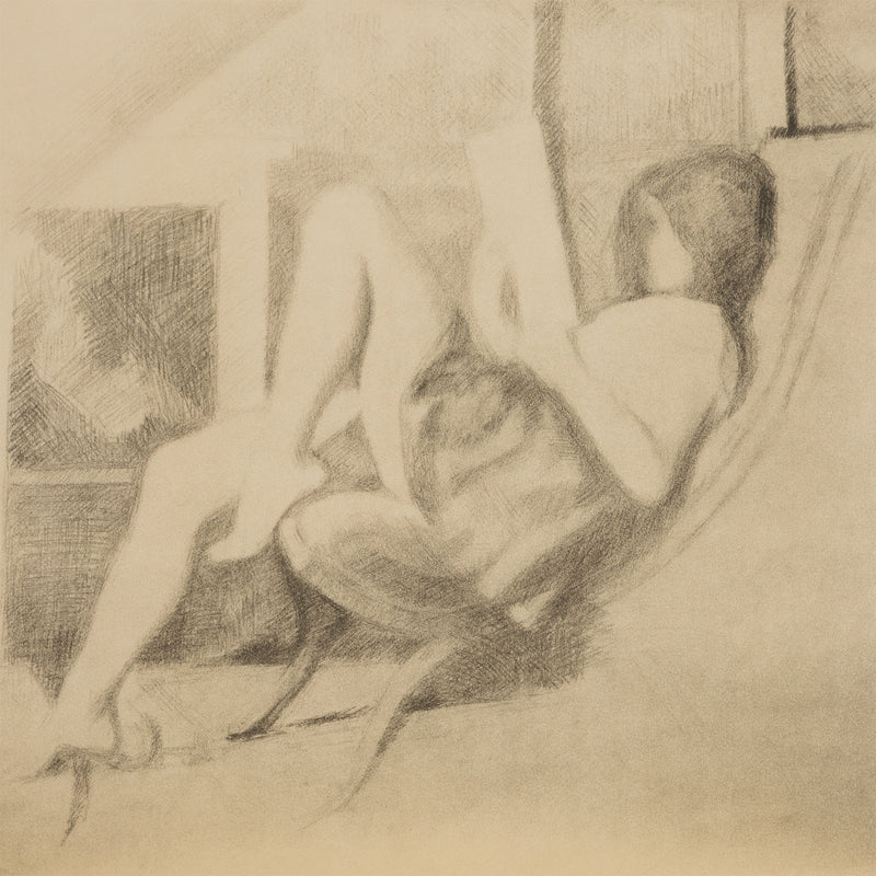 balthus young girl reading jeune fille assise 1994 lithograph portrait blurred french artist dessins portfolio collect buy sell balthus artwork 