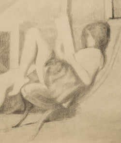 balthus young girl reading jeune fille assise 1994 lithograph portrait blurred french artist dessins portfolio collect buy sell balthus artwork 