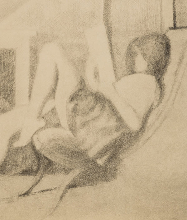 balthus young girl reading jeune fille assise 1994 lithograph portrait blurred french artist dessins portfolio collect buy sell balthus artwork 