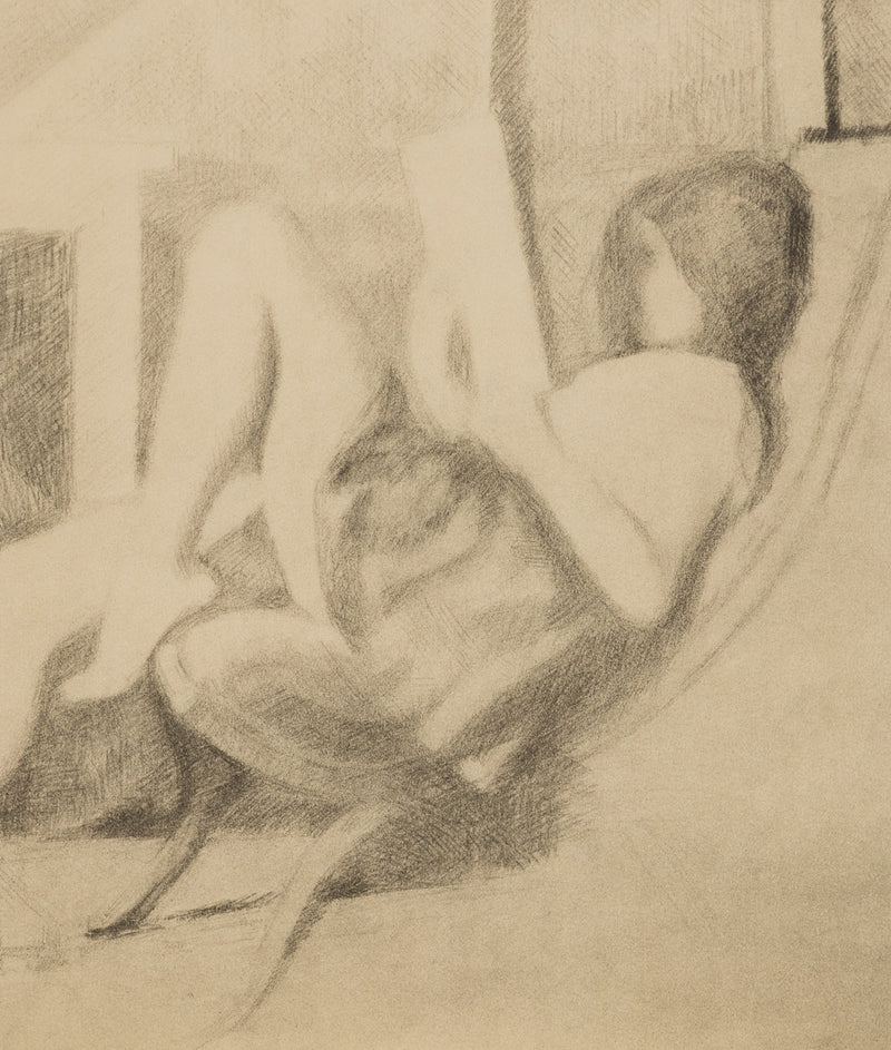 balthus young girl reading jeune fille assise 1994 lithograph portrait blurred french artist dessins portfolio collect buy sell balthus artwork 