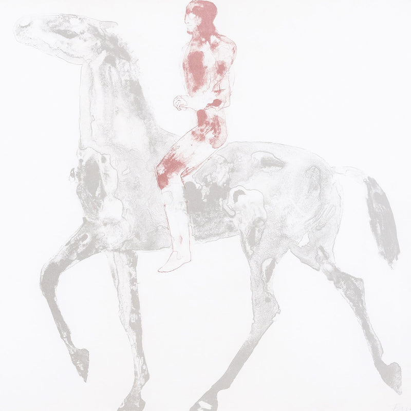 Elisabeth Frink, "Horse and Rider I"   1970  Lithograph  Signed and numbered by artist, bottom right  From an edition of 70  20"H 30"W (work)  Framed with museum glass, Caviar20 Art Gallery Toronto