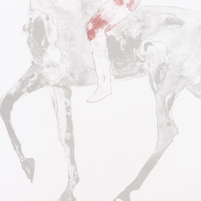 Elisabeth Frink, "Horse and Rider I"   1970  Lithograph  Signed and numbered by artist, bottom right  From an edition of 70  20"H 30"W (work)  Framed with museum glass, Caviar20 Art Gallery Toronto