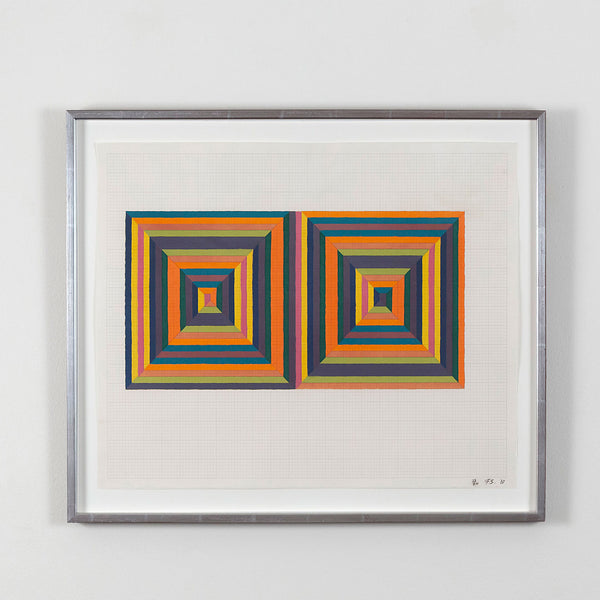 "Fortin de las Flores" by Frank Stella - Vibrant Geometric Shapes Screenprint. Framed artwork for sale at Toronto art gallery.