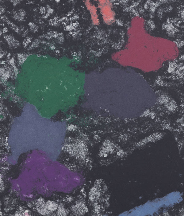 FRIEDEL DZUBAS "BLACK TONDO" MONOTYPE, 1982