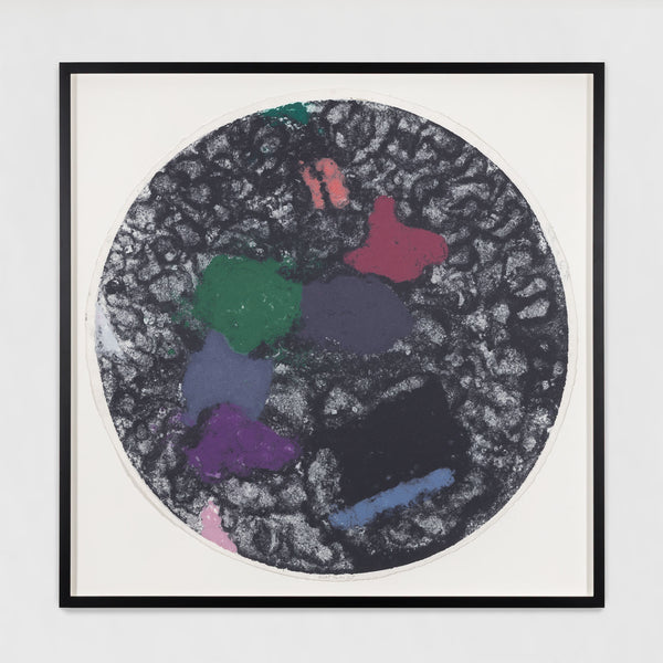 FRIEDEL DZUBAS "BLACK TONDO" MONOTYPE, 1982