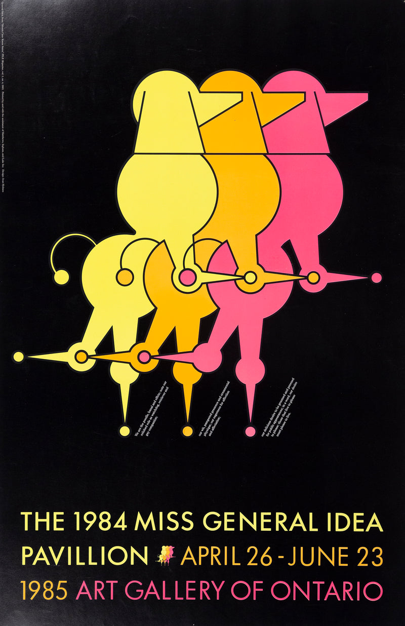 GENERAL IDEA "THE 1984 MISS GENERAL IDEA PAVILION" LITHO, 1985