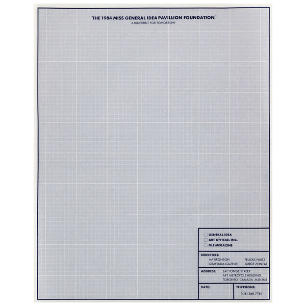GENERAL IDEA "A BLUEPRINT FOR TOMORROW" 1974