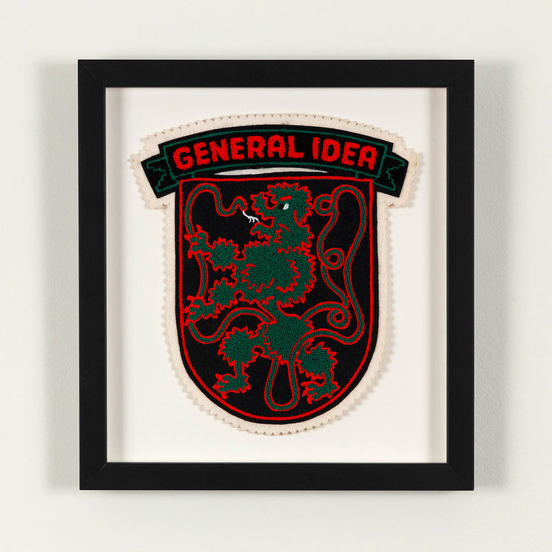 General Idea "Ouroboros" Chenille Crest, 1988.