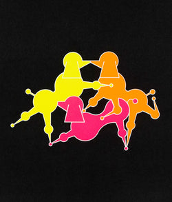 General Idea "Mondo Cane Kama Sutra" 2001. This serigraph features a trio of florescent poodles arranged into what seems to be a menage à trois.