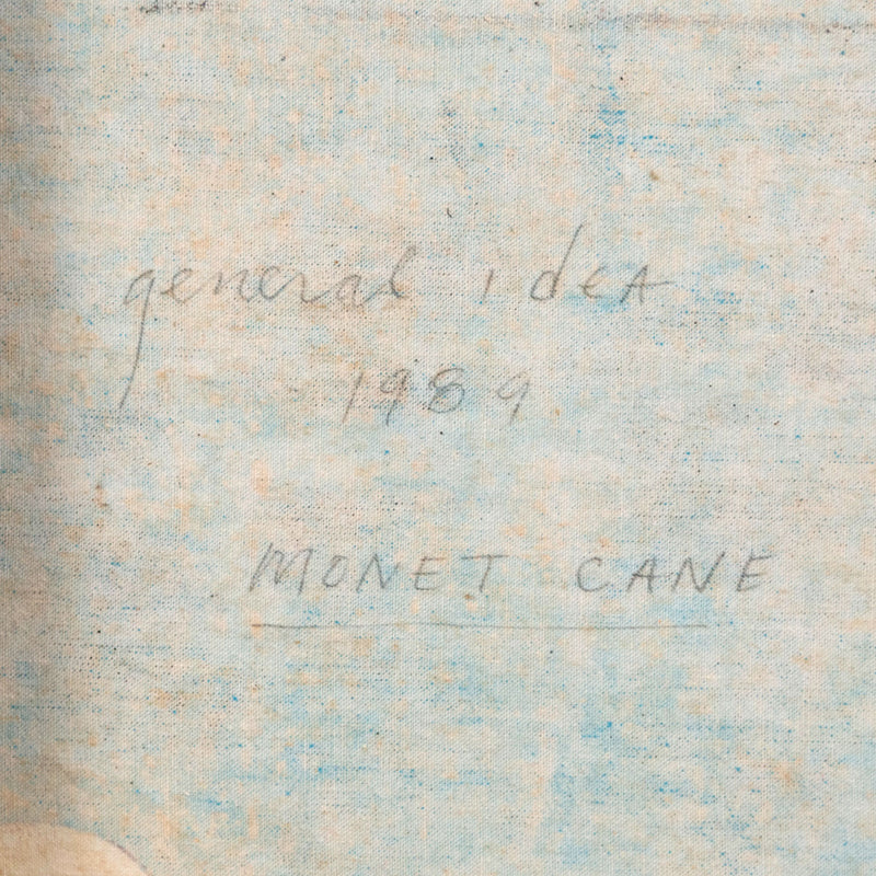 General Idea “Monet Cane”   Canada, 1989.  Mixed media, oil stick on canvas. Original painting by famous Canadian artist trio, General Idea.