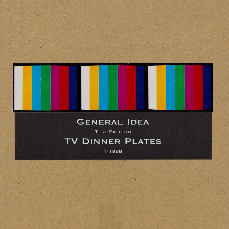 General Idea "Test Pattern: T.V Dinner Plate" Japan, 1988.  Multiple of porcelain plate in cardboard box with offset label Signed by the artist.