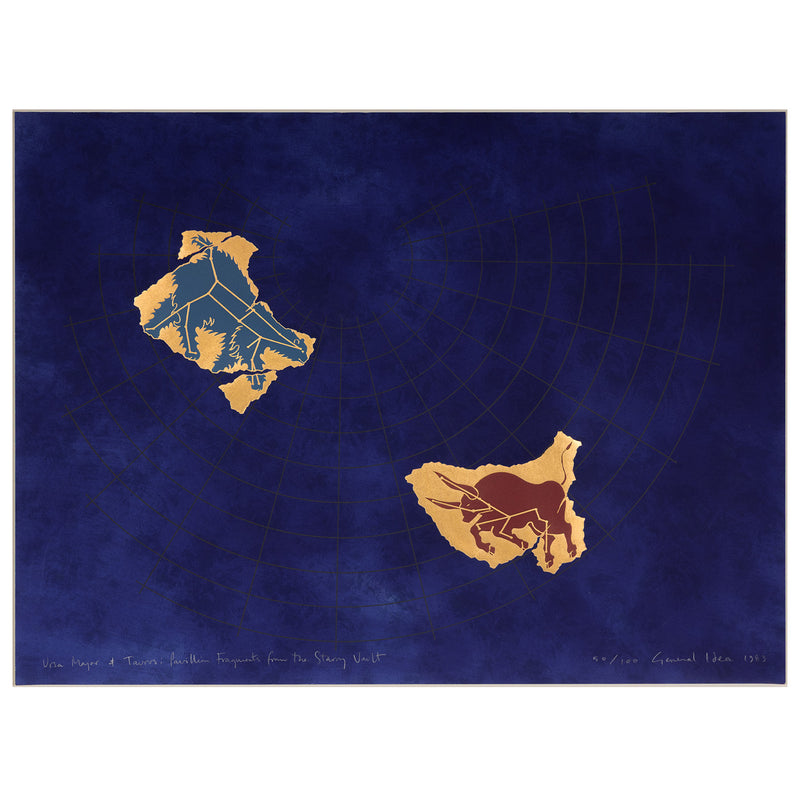general idea ursa major and taurus: pavillion fragments from the starry vault print 1983 limited edition GI General IDea artists canadian art collect sell buy general idea constellation art stars universe