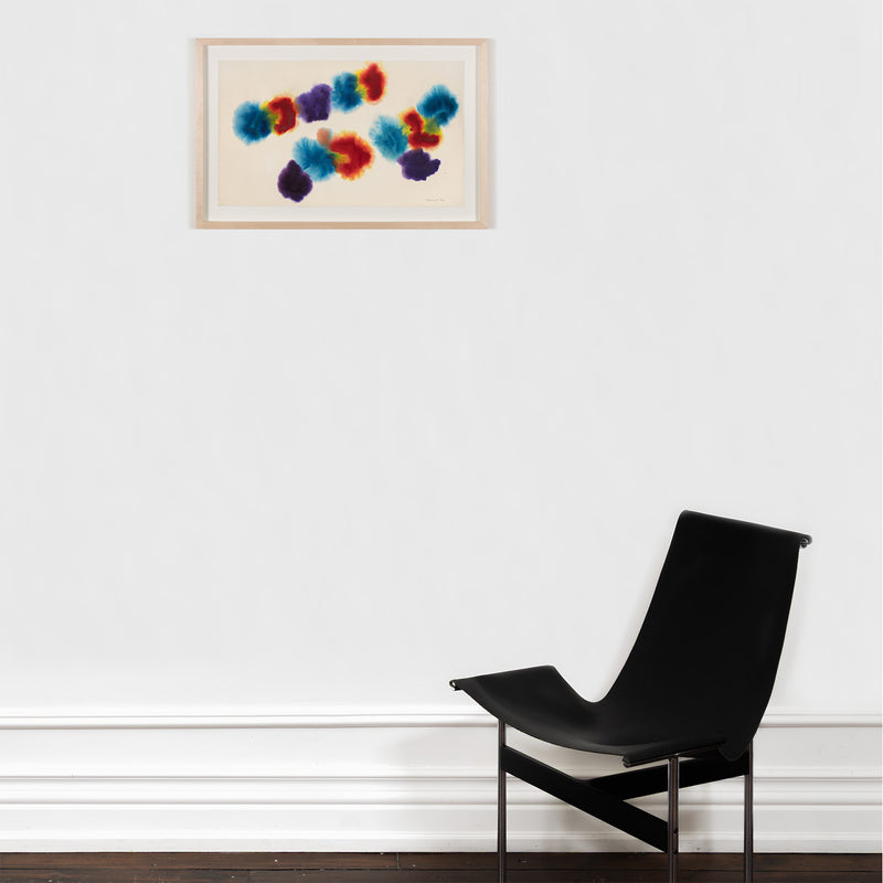 GERSHON ISKOWITZ "RED-BLUE" WATERCOLOR, 1978