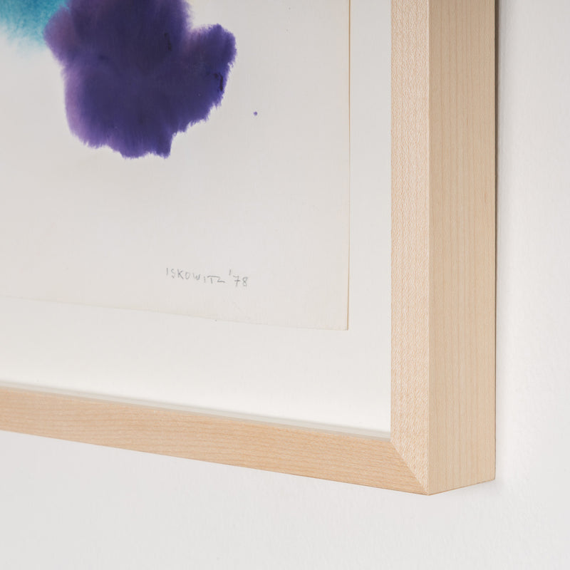 GERSHON ISKOWITZ "RED-BLUE" WATERCOLOR, 1978