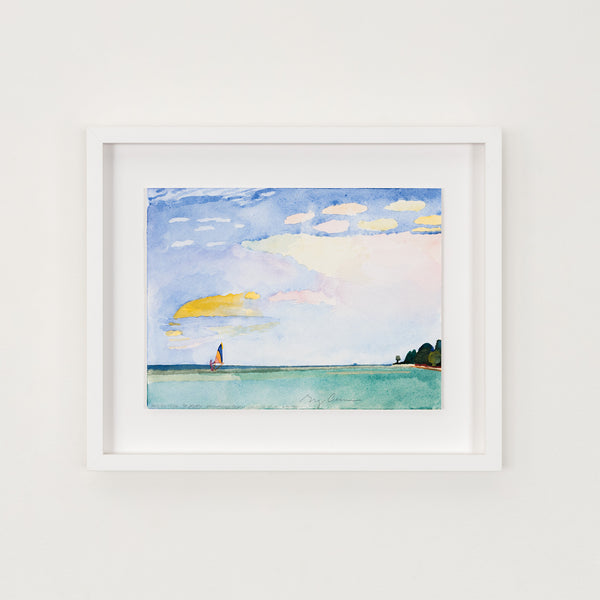 greg curnoe watercolor watercolour ducharme beach st joseph ontario en plain air sketch colour color london artist regionalism movement canadian art original high-res highres framed