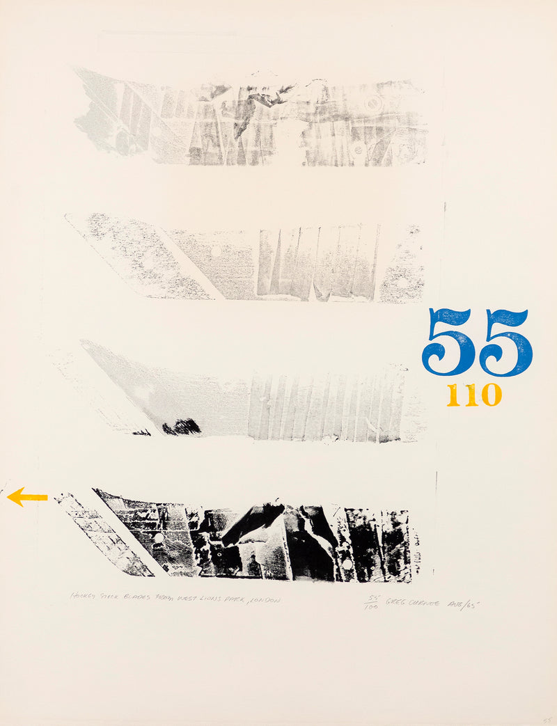 GREG CURNOE "HOCKEY STICK BLADES" 1965