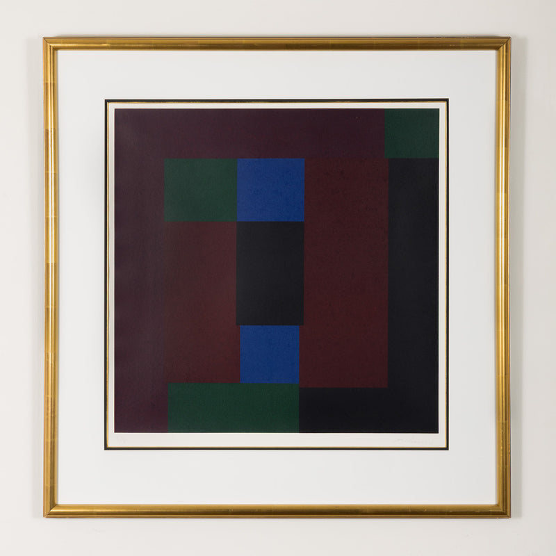GUIDO MOLINARI "DEUX MARRONS" SERIGRAPH, 1992