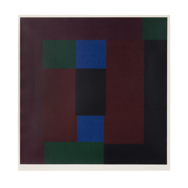 GUIDO MOLINARI "DEUX MARRONS" SERIGRAPH, 1992