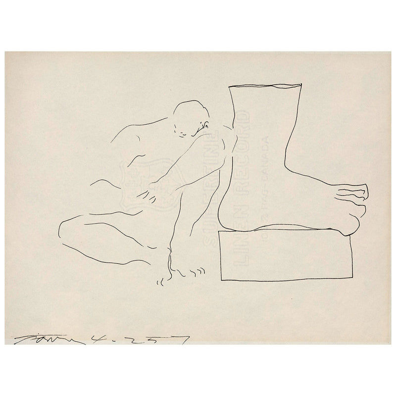 Famous Canadian artist, Harold Town, demonstrates his incredible ability as a draughtsman in this 1957 ink drawing.