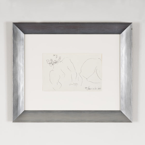 HAROLD TOWN "SURPRISED BUTLER" DRAWING, 1957