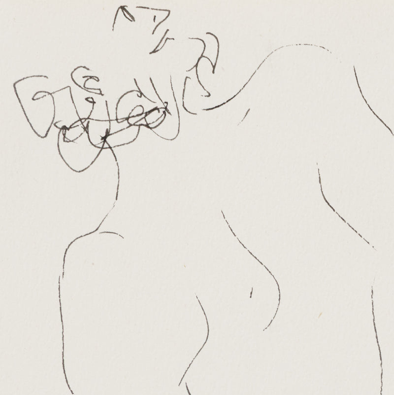 HAROLD TOWN "SURPRISED BUTLER" DRAWING, 1957
