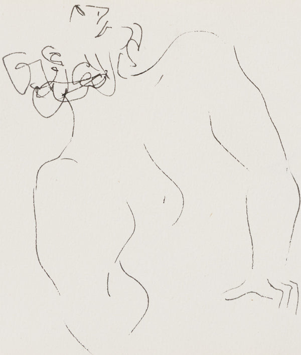 HAROLD TOWN "SURPRISED BUTLER" DRAWING, 1957