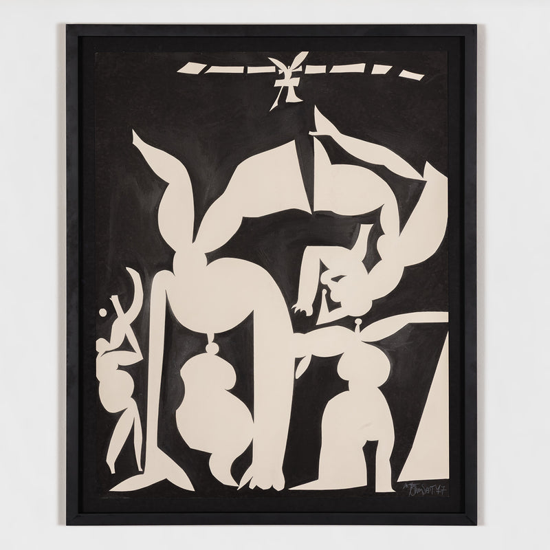 HAROLD TOWN "VALE VARIATION" INK DRAWING, 1977