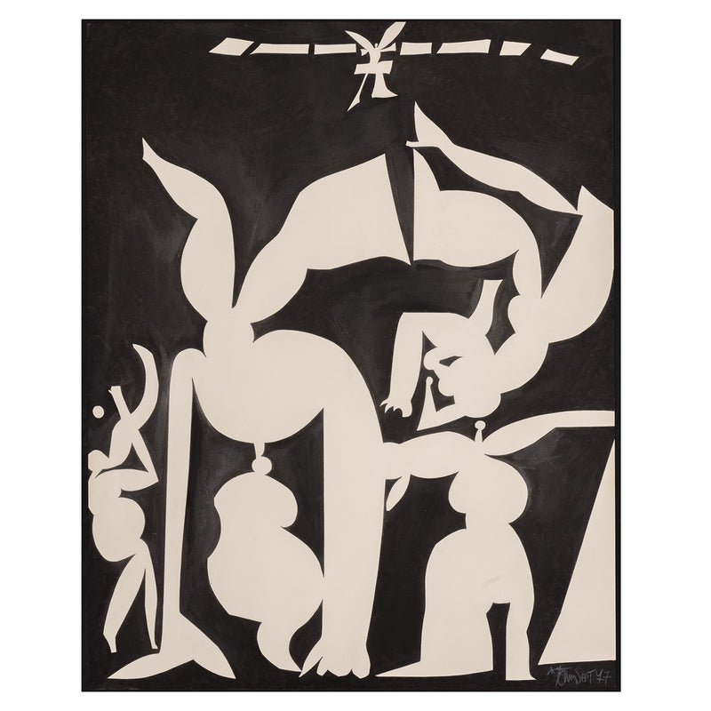 HAROLD TOWN "VALE VARIATION" INK DRAWING, 1977