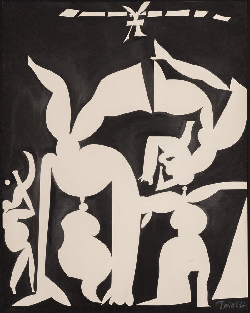 HAROLD TOWN "VALE VARIATION" INK DRAWING, 1977