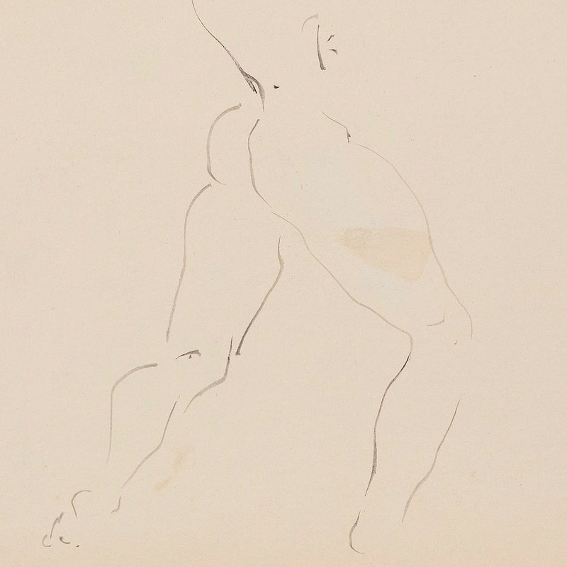 Details of a ink line drawing by famous Canadian artist Harold Town. 
