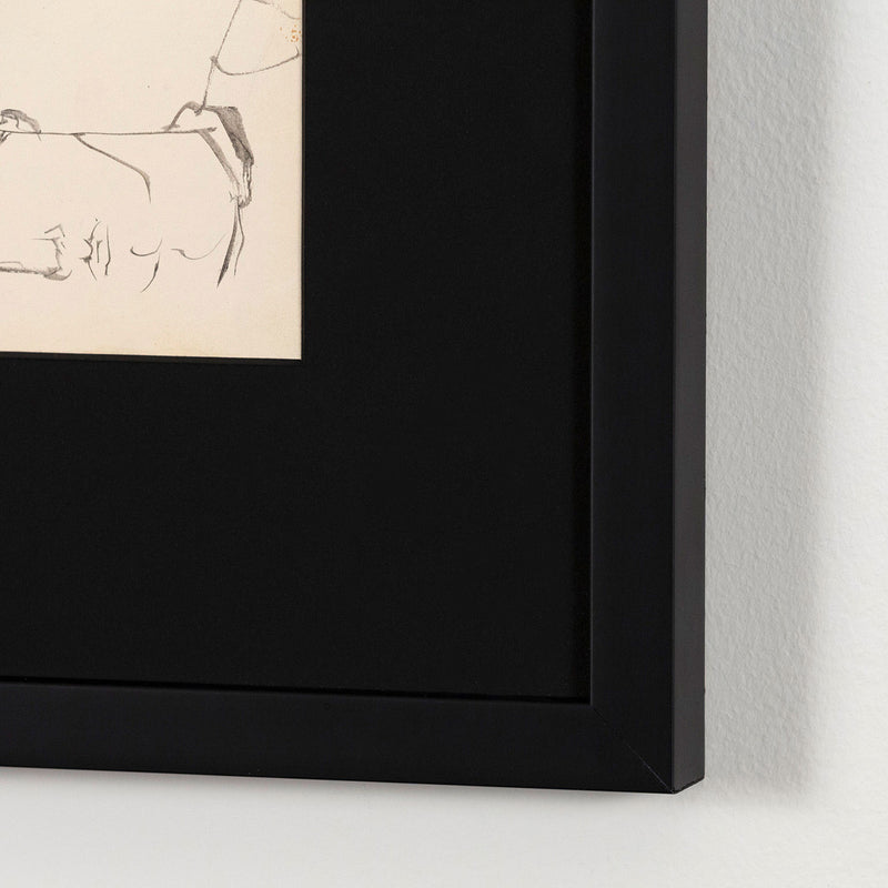 Details of a ink line drawing by famous Canadian artist Harold Town. 