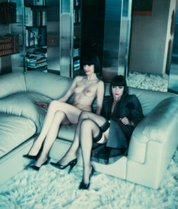 HELMUT NEWTON, "PRUNELLA AND SYLVIE" POLAROID, 1977