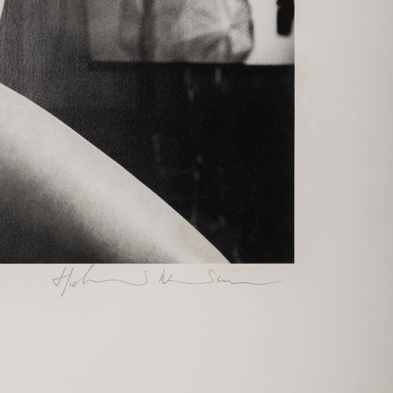 detailed close up of the Helmut Newtons signature