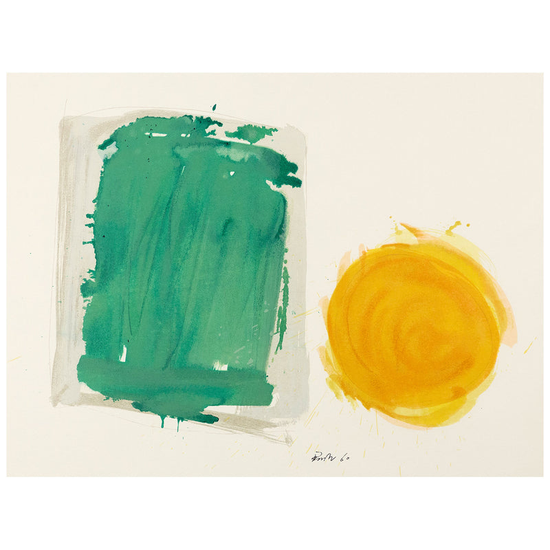 Canadian abstract painter Jack Bush "Greenfield and Sun"  Canada, 1960. Lithograph.